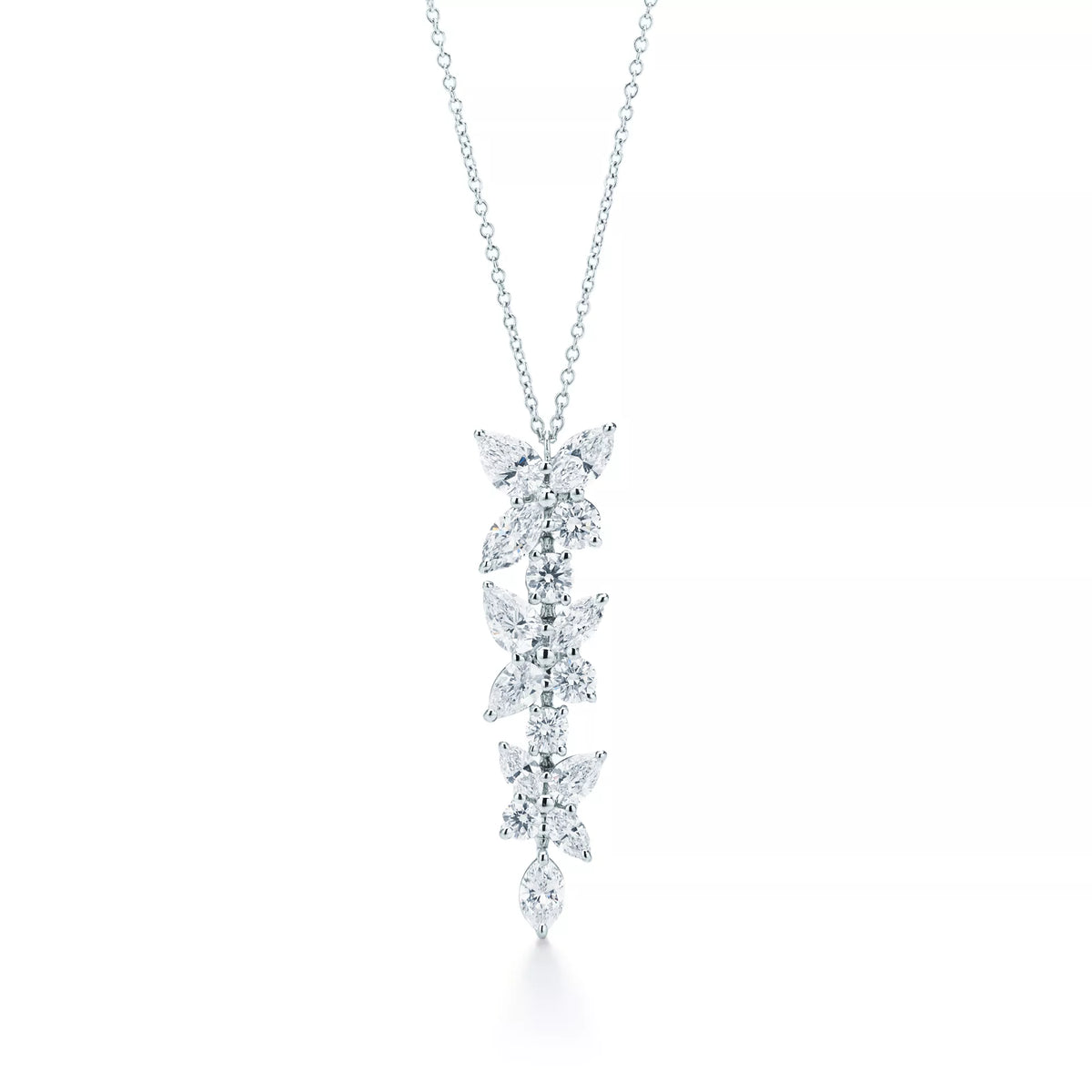 Carave Paris Cascading Marquise Cluster Pendant Necklace
