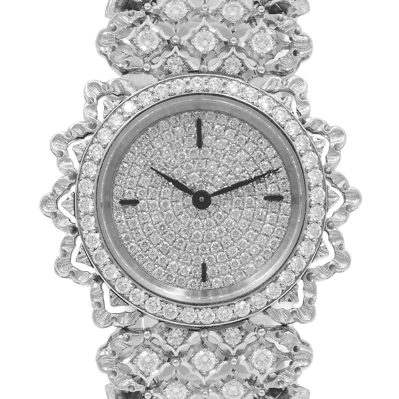 Carave Paris Celestial Lattice Diamond Watch in White Gold