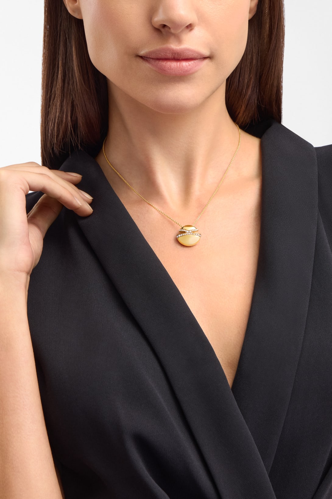 Carave Paris Celestial Orb Diamond Pendant Necklace Gold