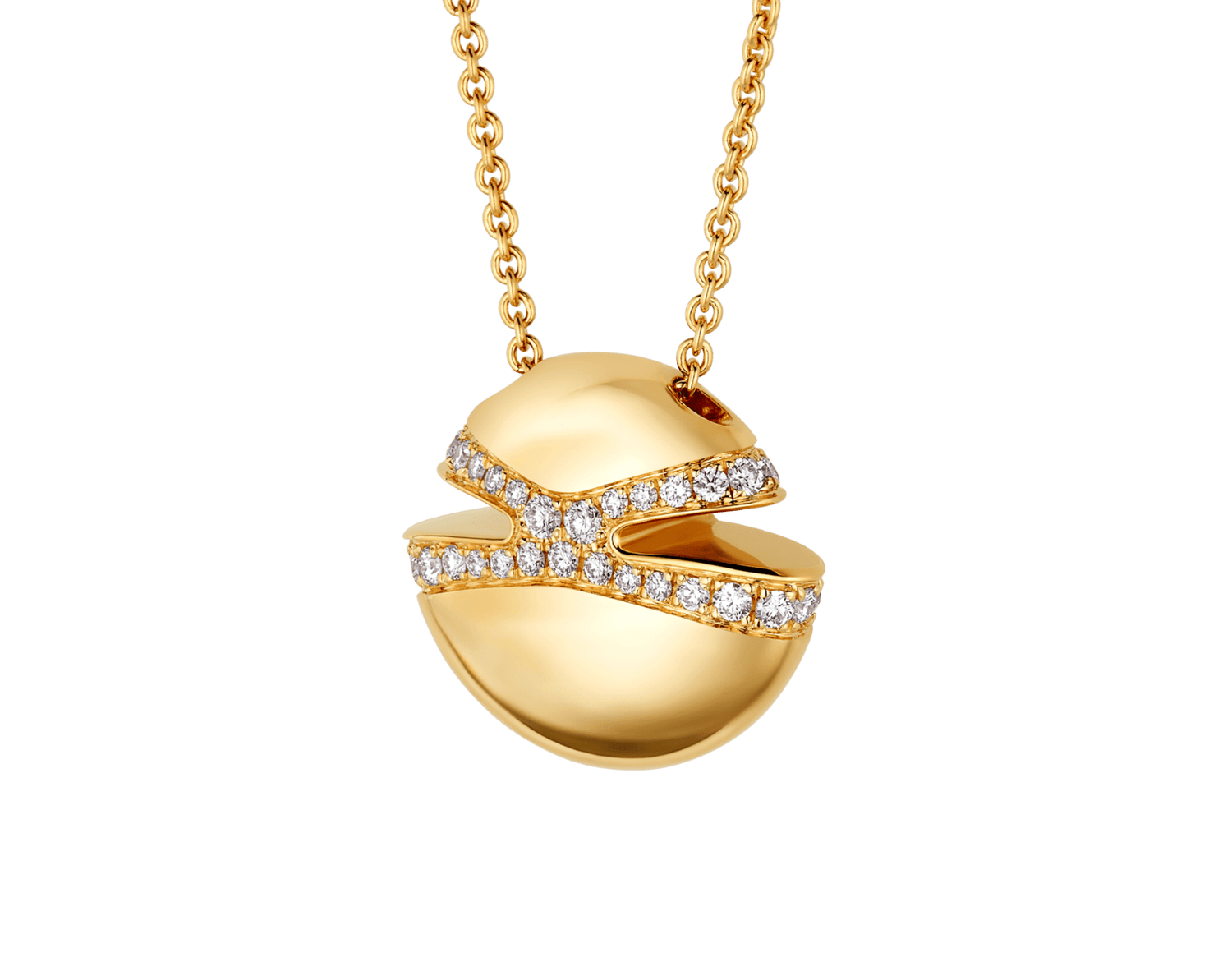 Carave Paris Celestial Orb Diamond Pendant Necklace Gold