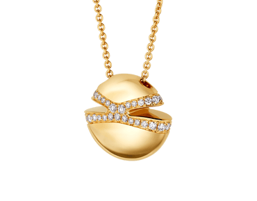 Carave Paris Celestial Orb Diamond Pendant Necklace Gold