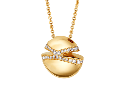 Carave Paris Celestial Orb Diamond Pendant Necklace Gold