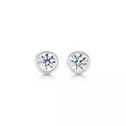 Carave Paris Classic Bezel Set Round Solitaire Stud Earrings