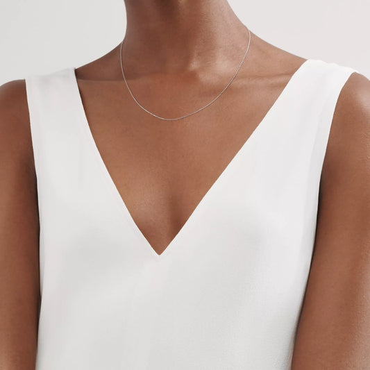 Carave Paris Classic Cable Chain Silver Necklace