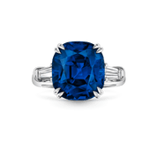 Carave Paris Cushion Cut Blue Sapphire Statement Ring