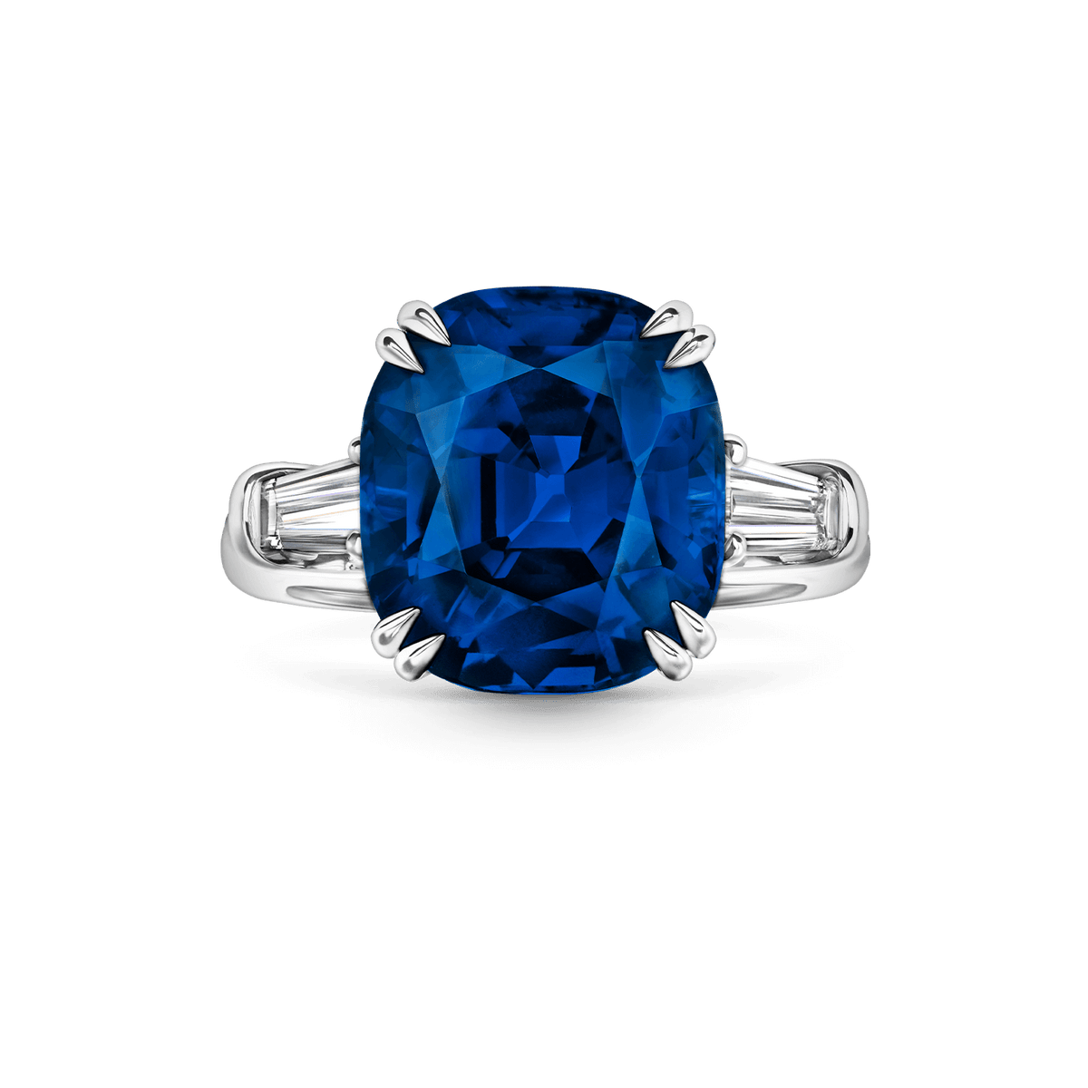 Carave Paris Cushion Cut Blue Sapphire Statement Ring