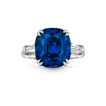 Carave Paris Cushion Cut Blue Sapphire Statement Ring