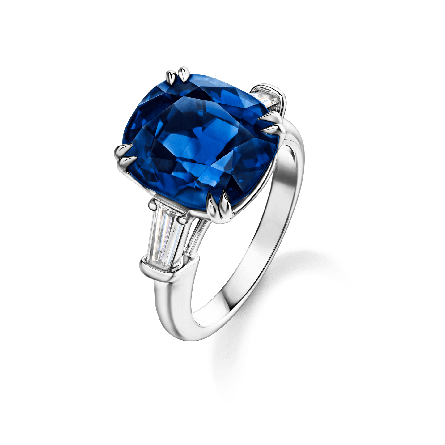 Carave Paris Cushion Cut Blue Sapphire Statement Ring
