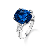 Carave Paris Cushion Cut Blue Sapphire Statement Ring