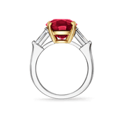 Carave Paris Cushion Cut Ruby Classic Engagement Ring