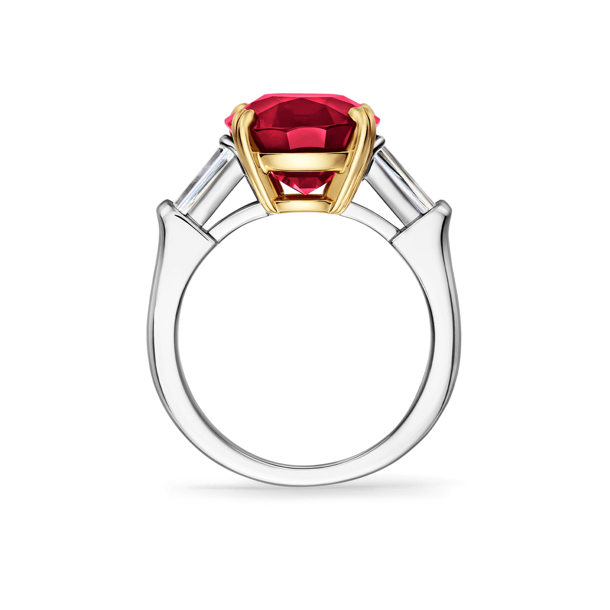 Carave Paris Cushion Cut Ruby Classic Engagement Ring