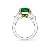 Carave Paris Emerald Cut Emerald Three Stone Ring