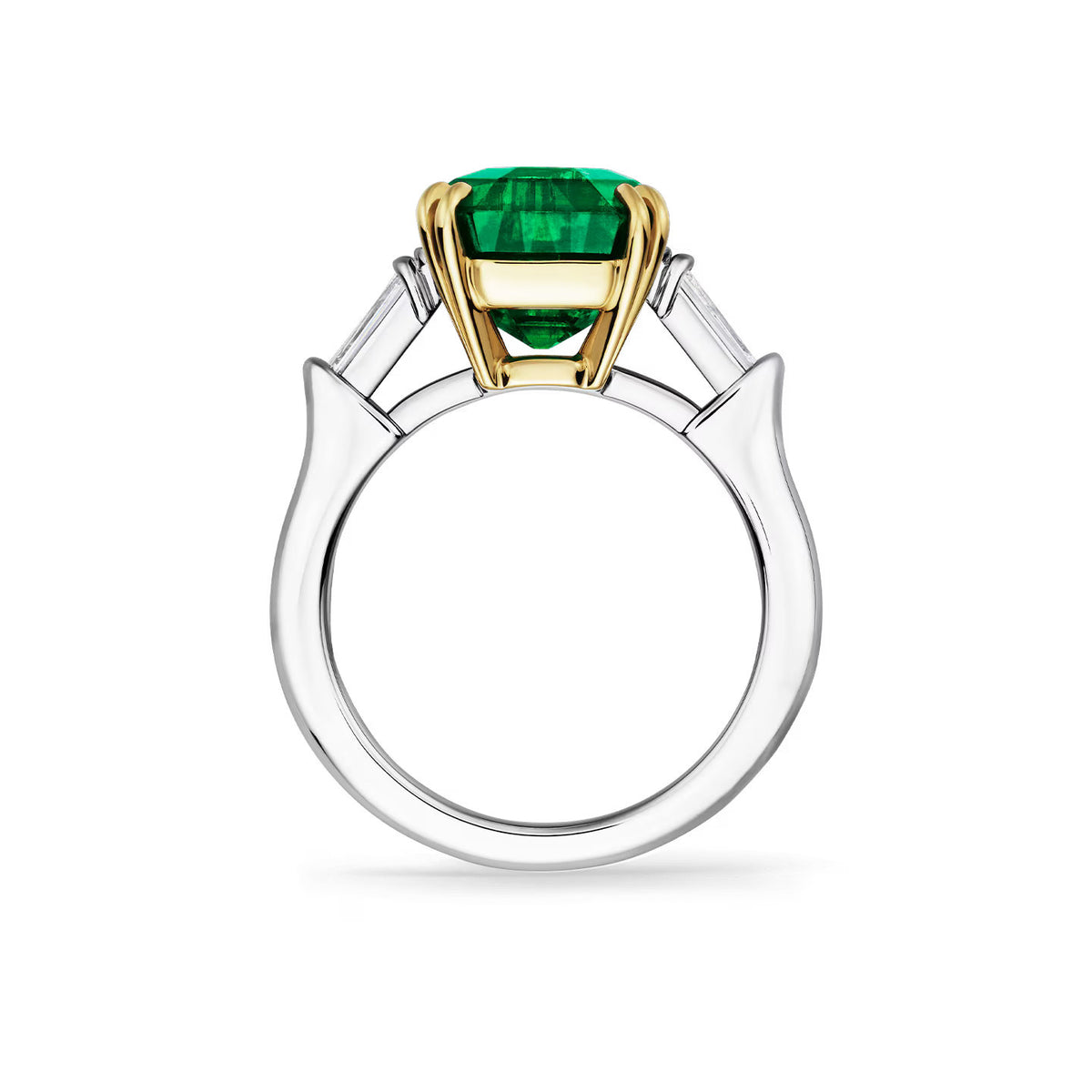 Carave Paris Emerald Cut Emerald Three Stone Ring