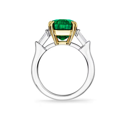 Carave Paris Emerald Cut Emerald Three Stone Ring