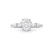 Carave Paris Oval Cut Diamond Three Stone Engagement Ring