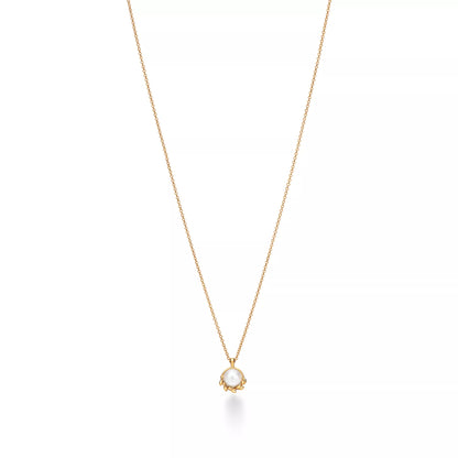 Carave Paris Round Moonstone Solitaire Pendant Necklace