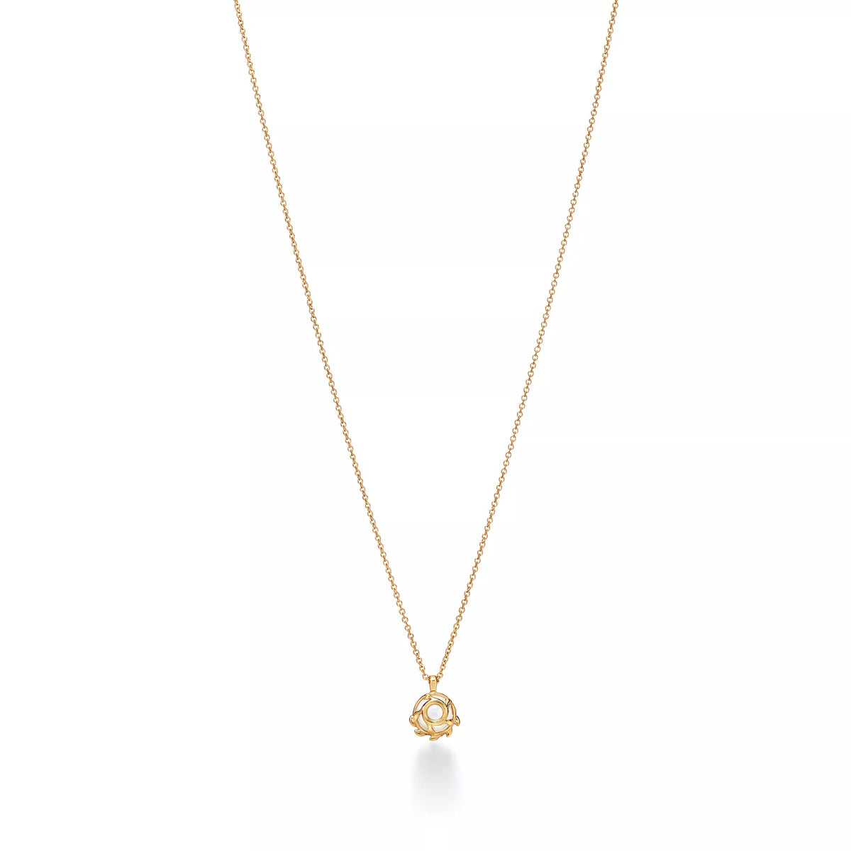 Carave Paris Round Moonstone Solitaire Pendant Necklace