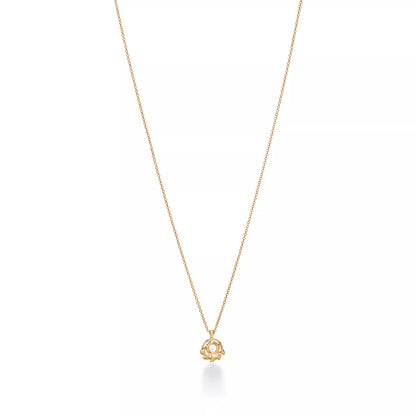 Carave Paris Round Moonstone Solitaire Pendant Necklace