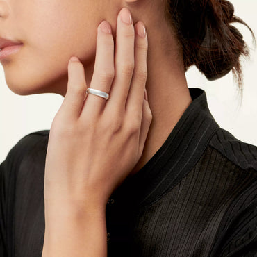 Carave Paris Classic Polished White Gold Wedding Band