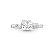 Carave Paris Round Cut Diamond Three Stone Engagement Ring