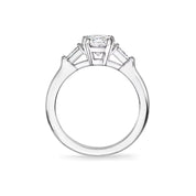Carave Paris Round Cut Diamond Three Stone Engagement Ring