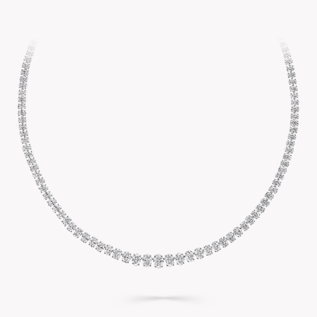 Carave Paris Classic Round Diamond Tennis Necklace