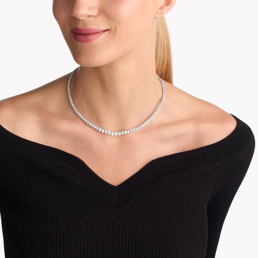 Carave Paris Classic Round Diamond Tennis Necklace