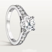 Carave Paris Double Floral Pear Cut Diamond Open Ring