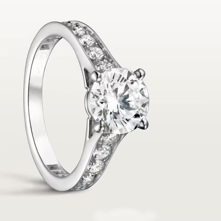 Carave Paris Double Floral Pear Cut Diamond Open Ring