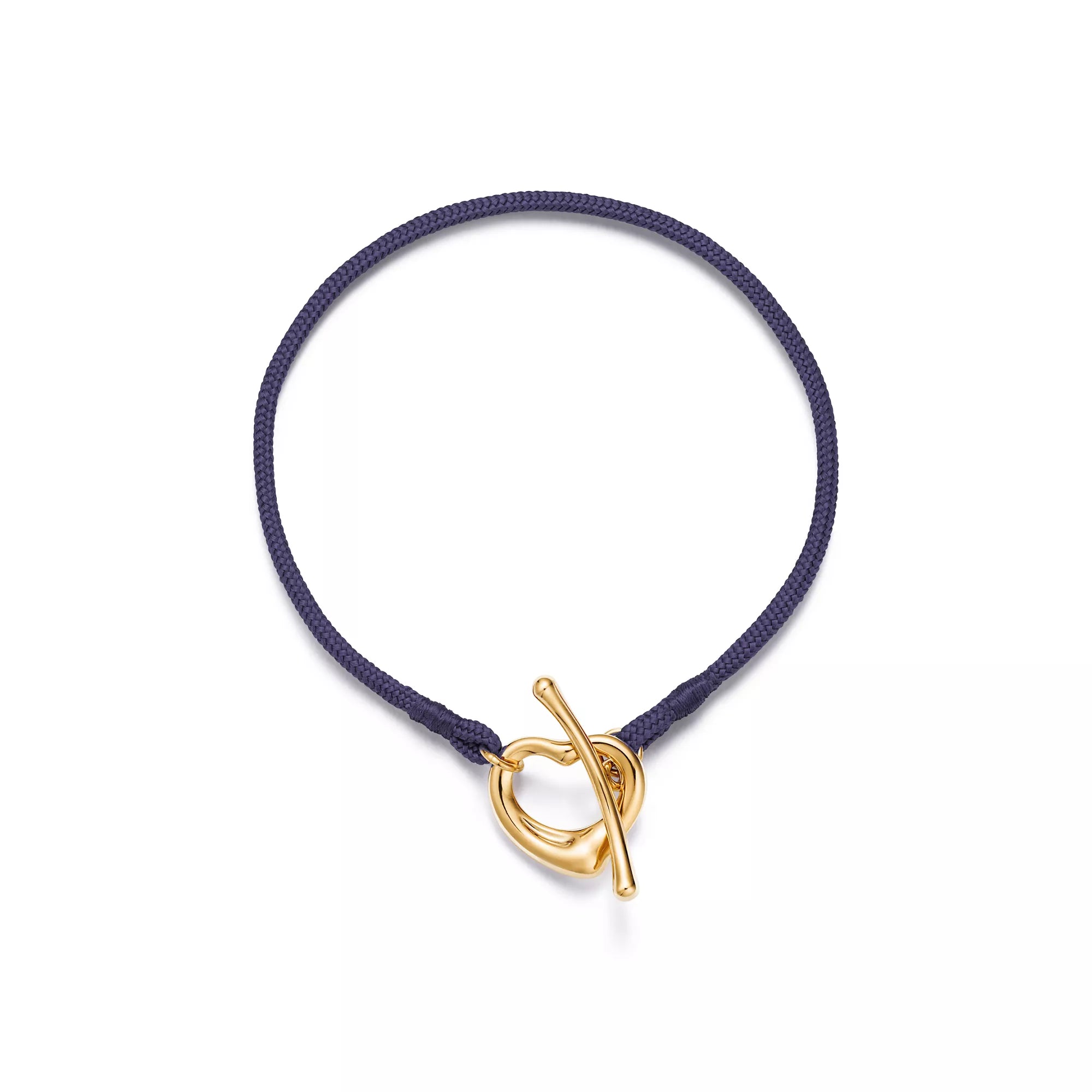 Carave Paris Cobalt Cord Open Heart Gold Bracelet for Women