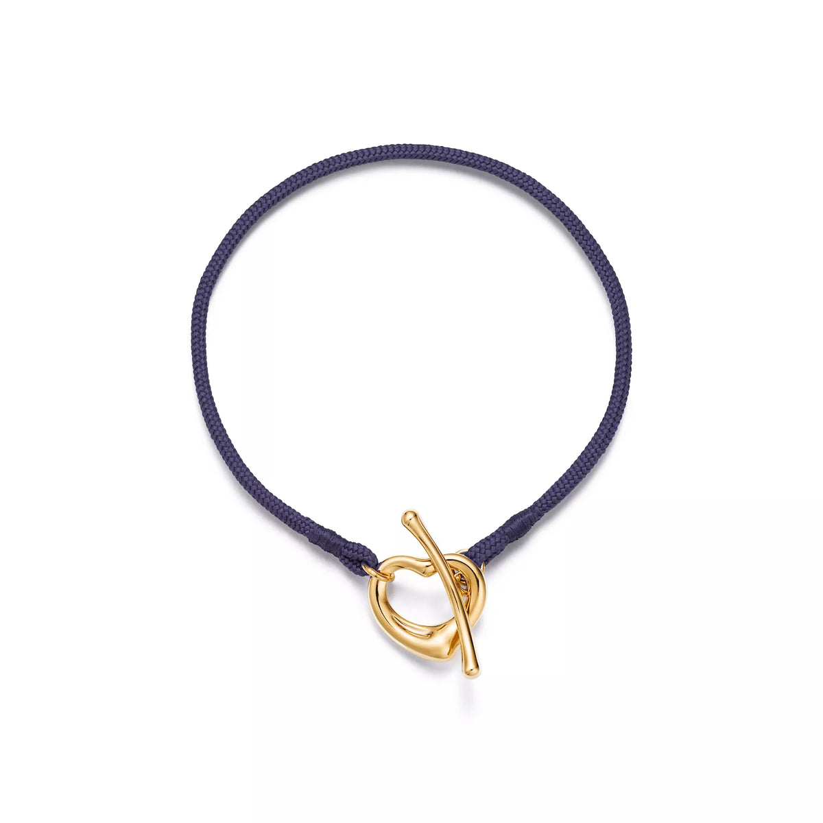 Carave Paris Cobalt Cord Open Heart Gold Bracelet for Women