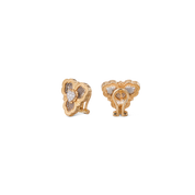 Carave Paris Cœur de Lumière Diamond Heart Stud Earrings