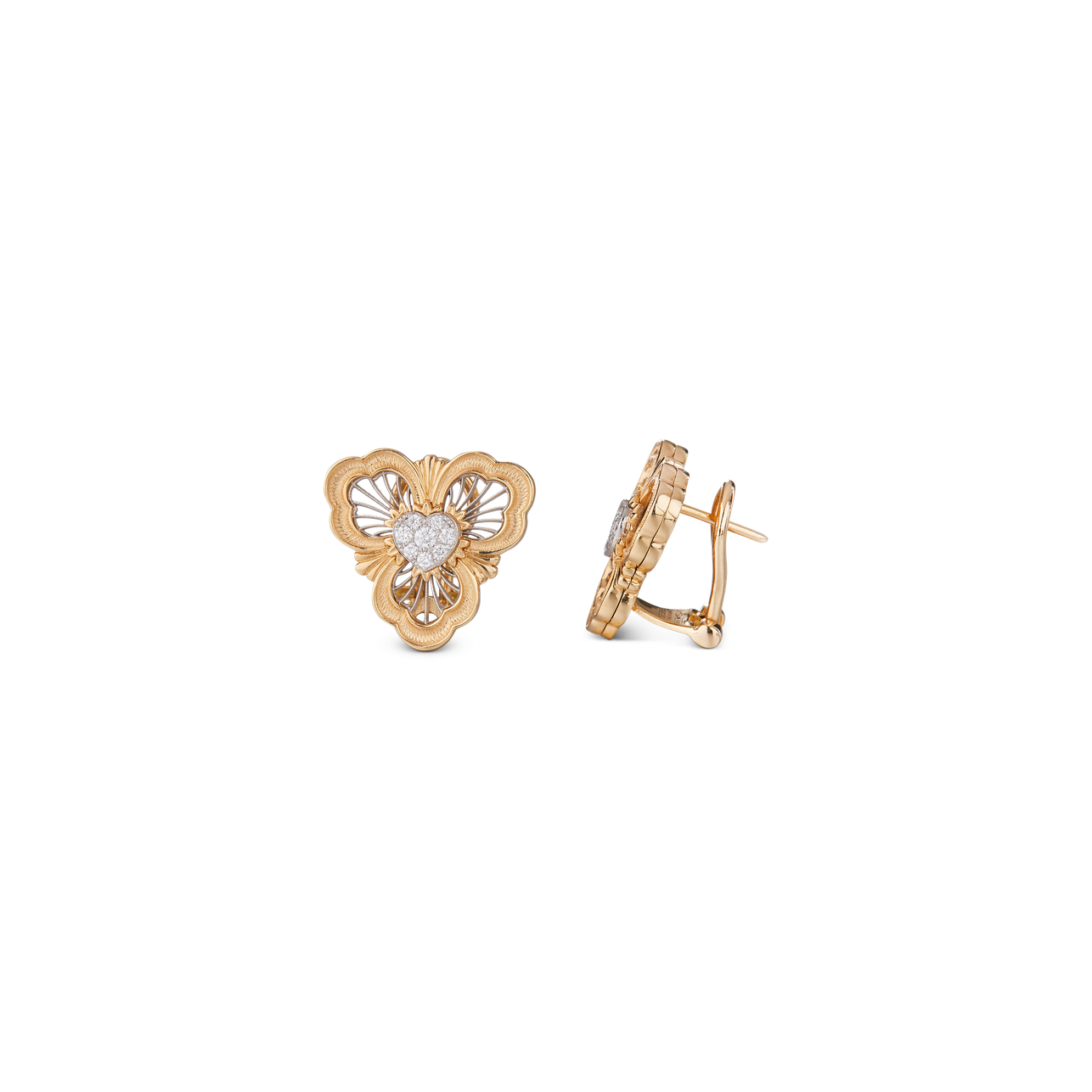 Carave Paris Cœur de Lumière Diamond Heart Stud Earrings