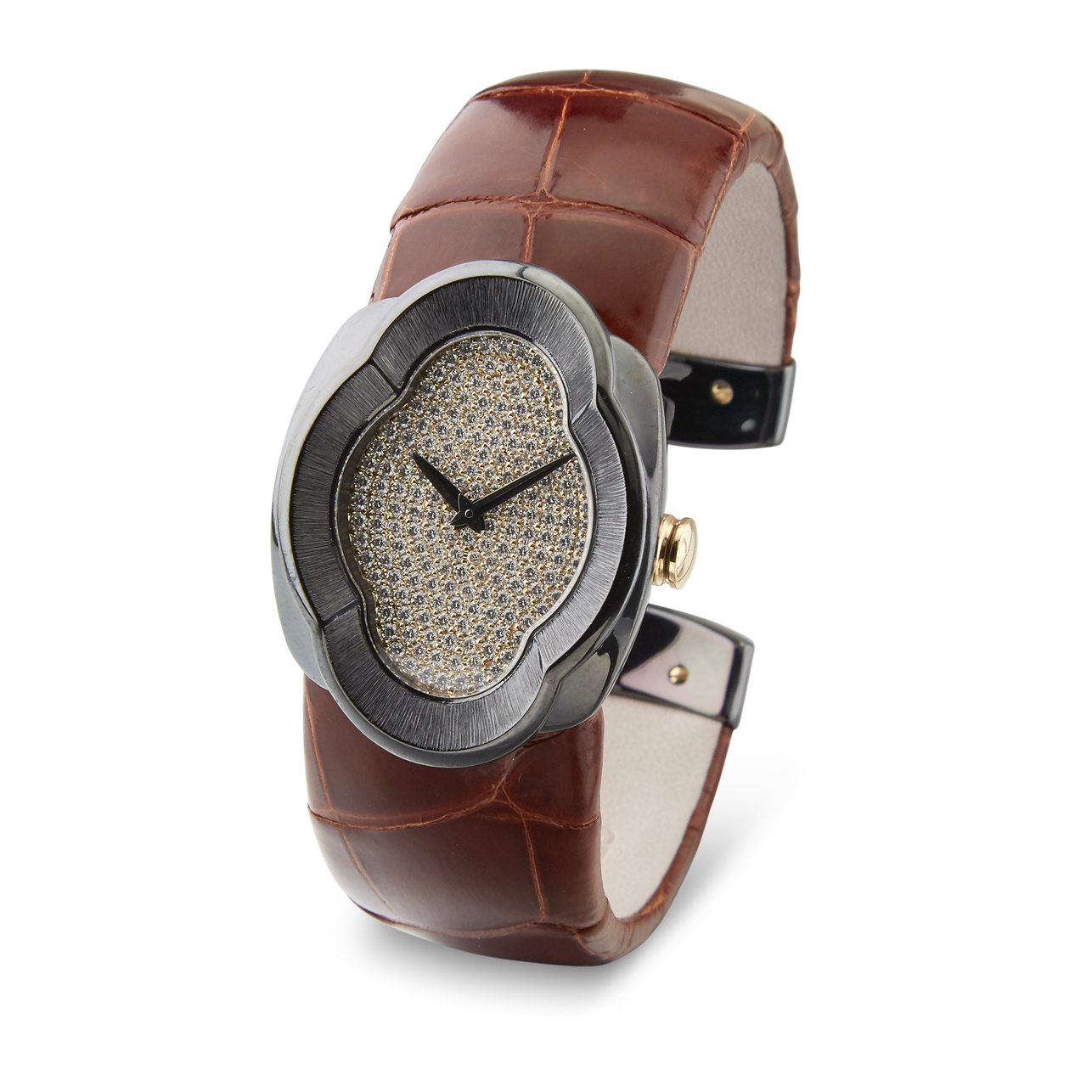 Carave Paris Cognac Luxe Diamond Watch