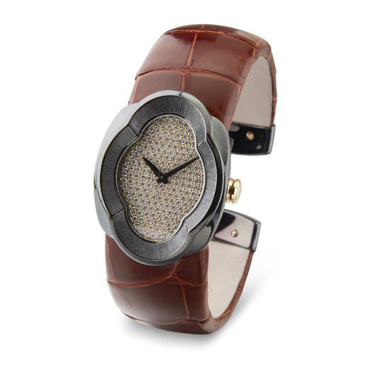 Carave Paris Cognac Luxe Diamond Watch