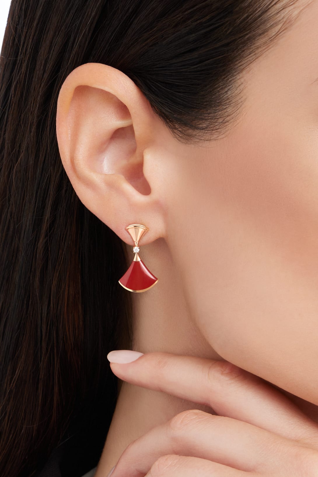 Carave Paris Crimson Fan Drop Earrings