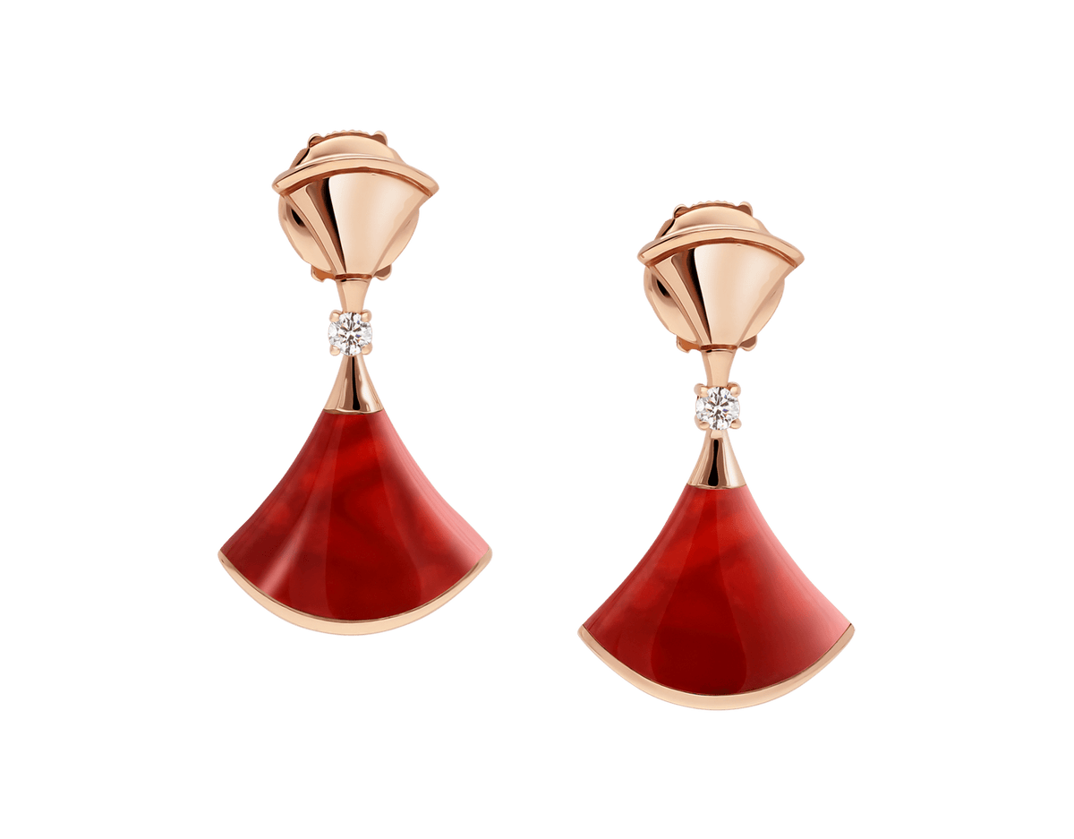 Carave Paris Crimson Fan Drop Earrings