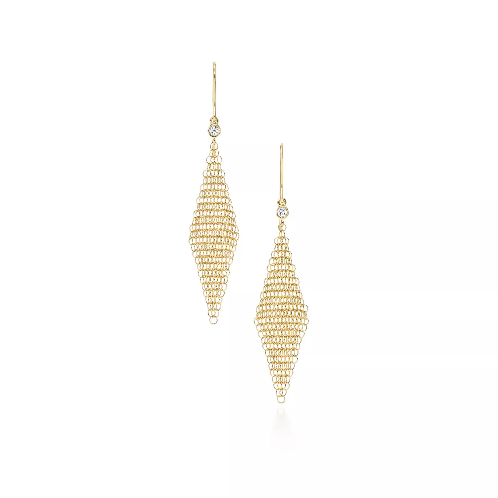 Carave Paris Crystal Mesh Chain Drop Earrings