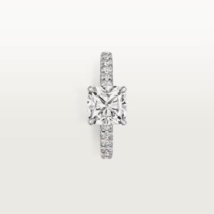 Carave Paris Cushion Solitaire Pavé Ring