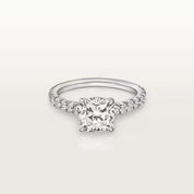 Carave Paris Cushion Solitaire Pavé Ring