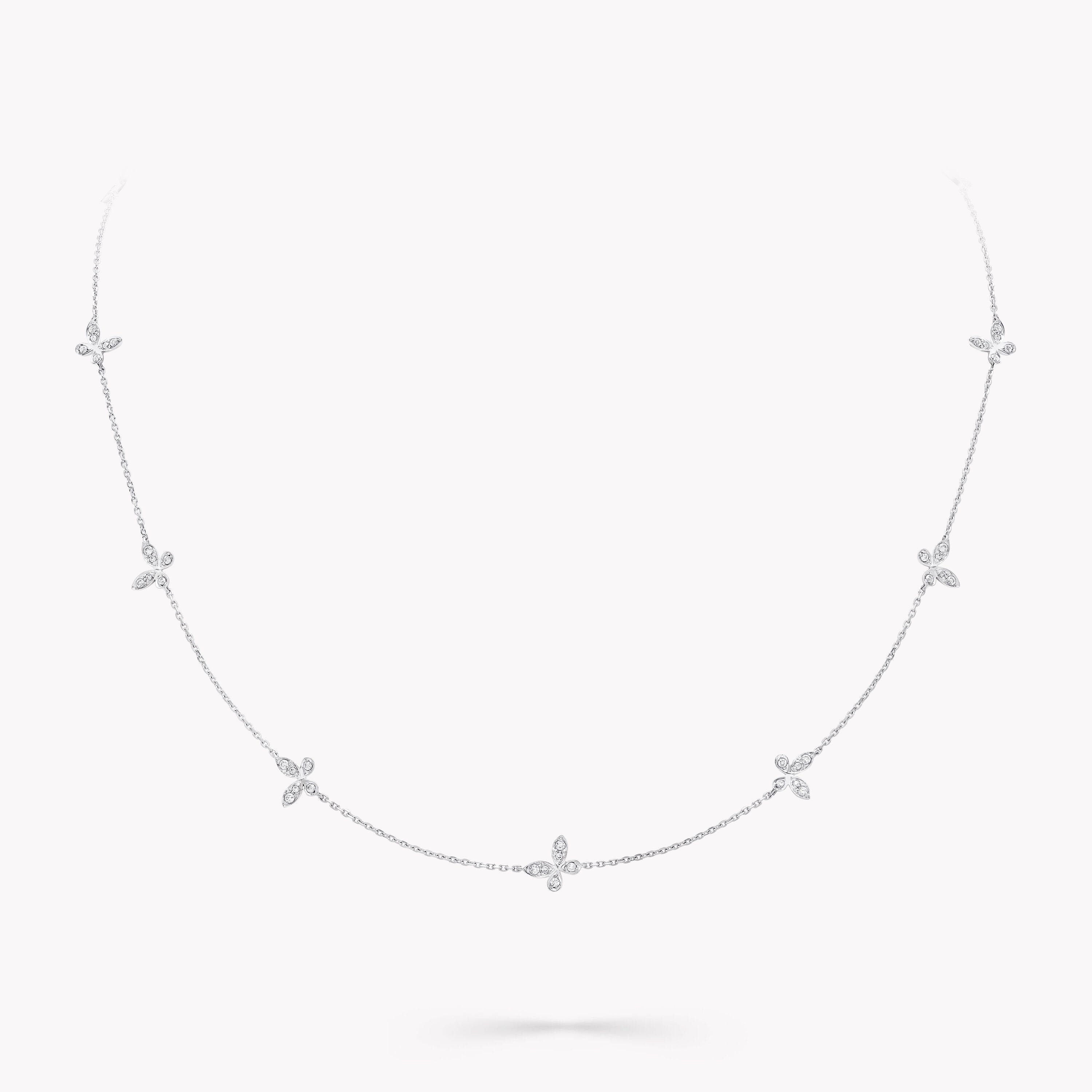Carave Paris Delicate Butterfly Diamond Station Necklace