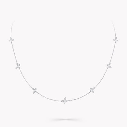 Carave Paris Delicate Butterfly Diamond Station Necklace
