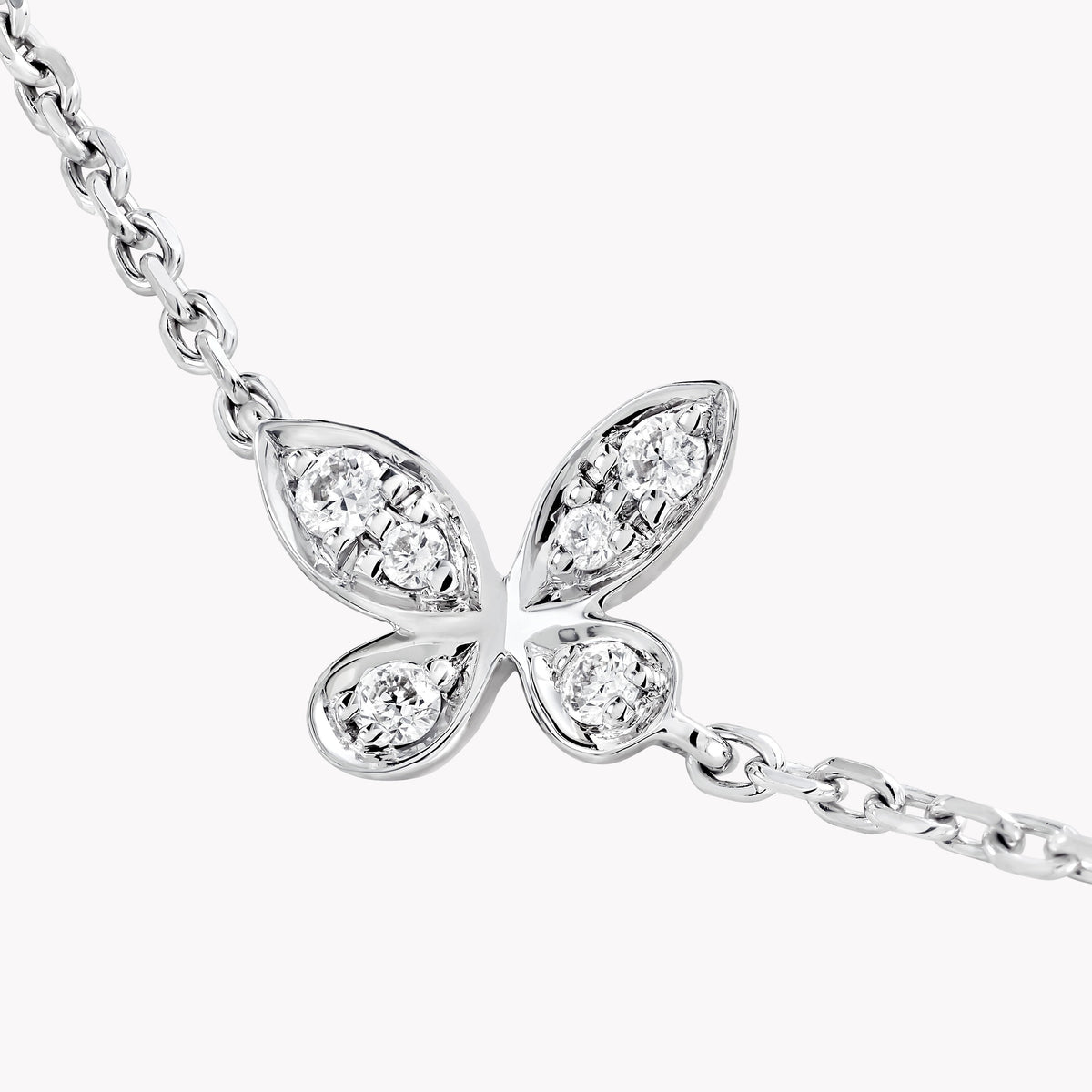 Carave Paris Delicate Butterfly Diamond Station Necklace
