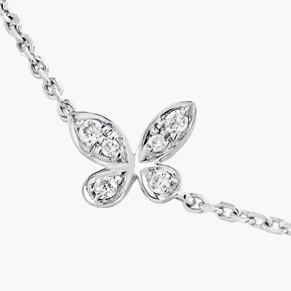 Carave Paris Delicate Butterfly Diamond Station Necklace