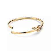 Carave Paris Diamond Accent Nail Gold Bangle Bracelet
