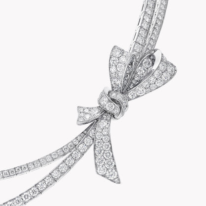 Carave Paris Diamond Bow Double Layer Collar Necklace
