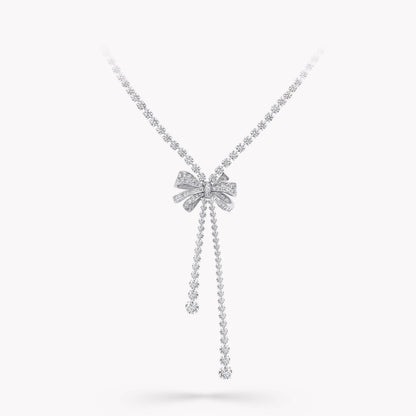 Carave Paris Diamond Bow Drop Necklace
