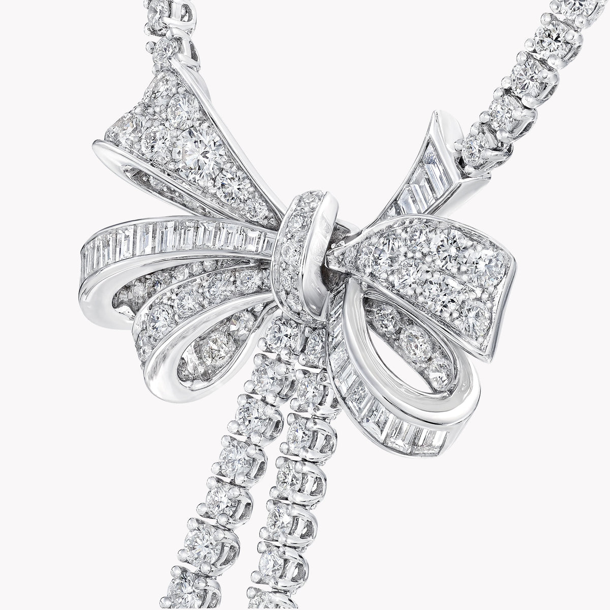 Carave Paris Diamond Bow Drop Necklace