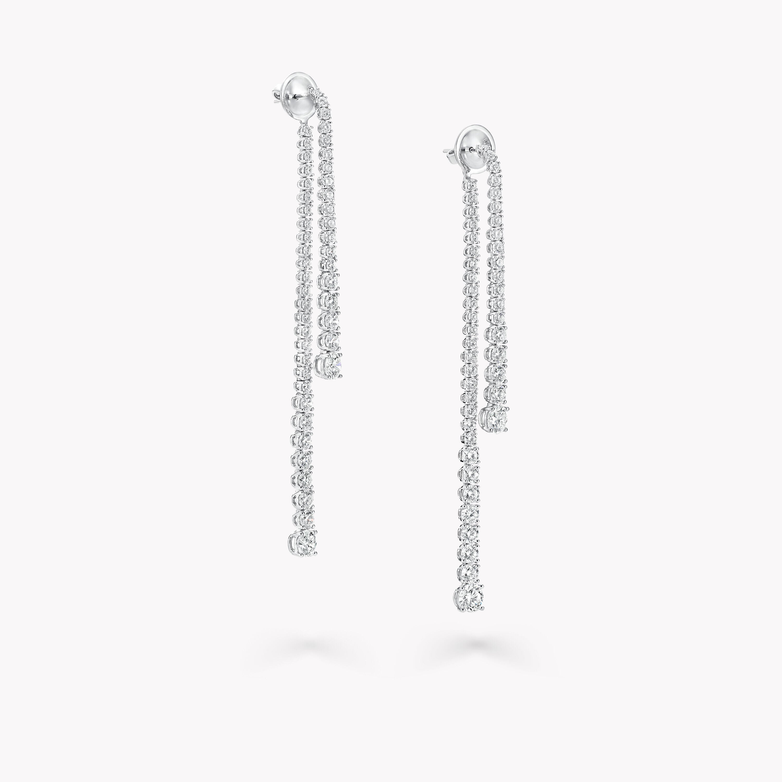Carave Paris Diamond Chain Drop Earrings