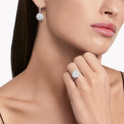 Carave Paris Diamond Cluster Drop Earrings